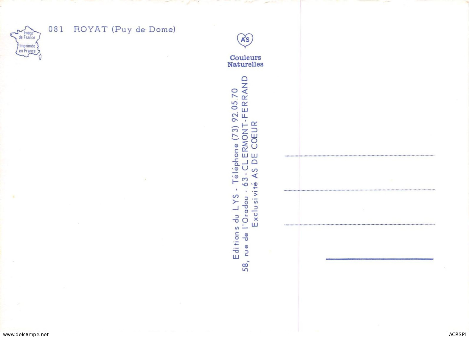 ROYAT  1(scan Recto-verso) MA2236 - Royat