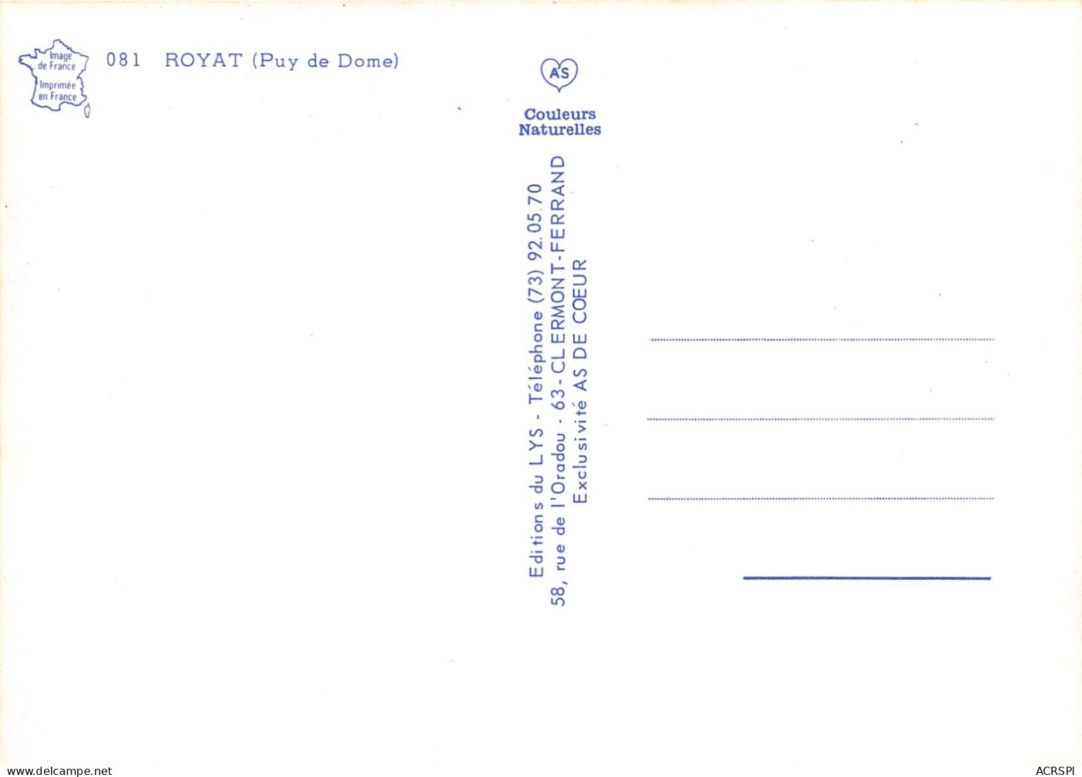 ROYAT 14(scan Recto-verso) MA2225 - Royat