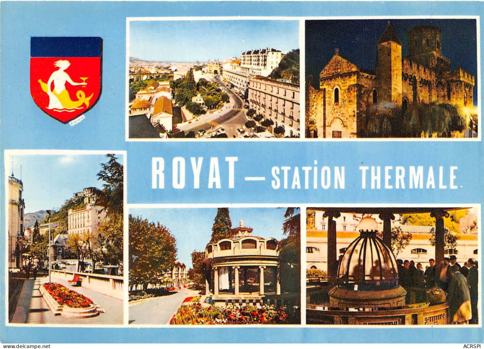 ROYAT Station Thermale Et Touristique Boulevard Vaquez L Eglise De Nuit 1(scan Recto-verso) MA2225 - Royat