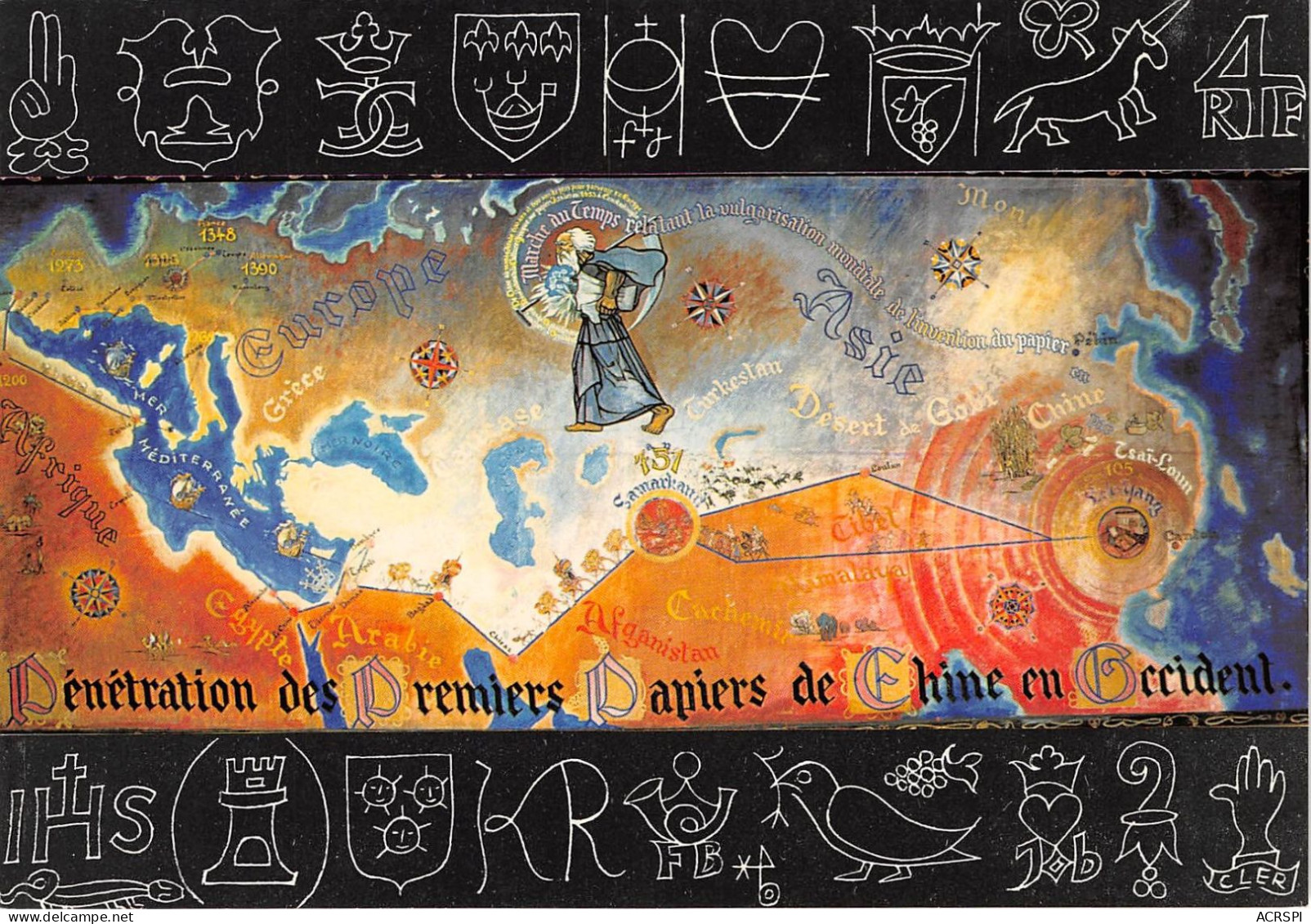 MUSEE HISTORIQUE DU PAPIER Moulin Richers De Bas AMBERT Grande Fresque De La Penetration 14(scan Recto-verso) MA2223 - Ambert