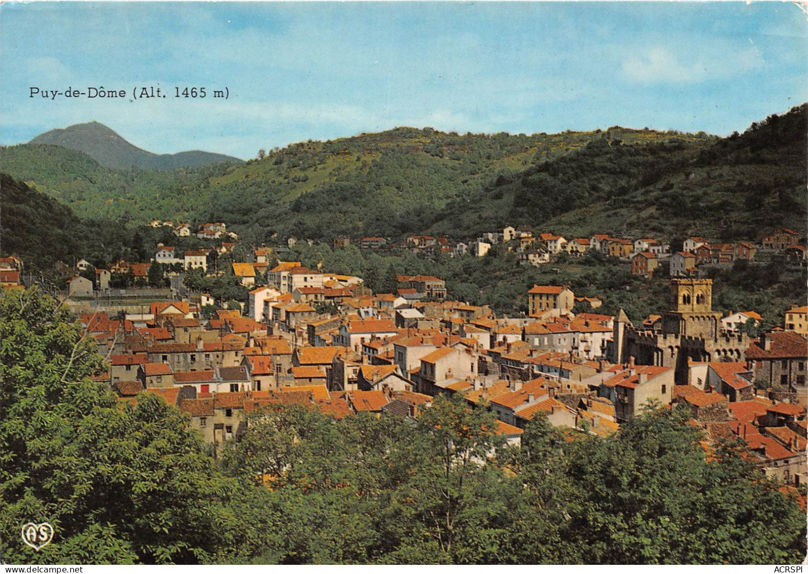 ROYAT La Vieille Ville Avec L Eglise St Leger Et Le Puy De Dome Dans Le Fond 23(scan Recto-verso) MA2222 - Royat