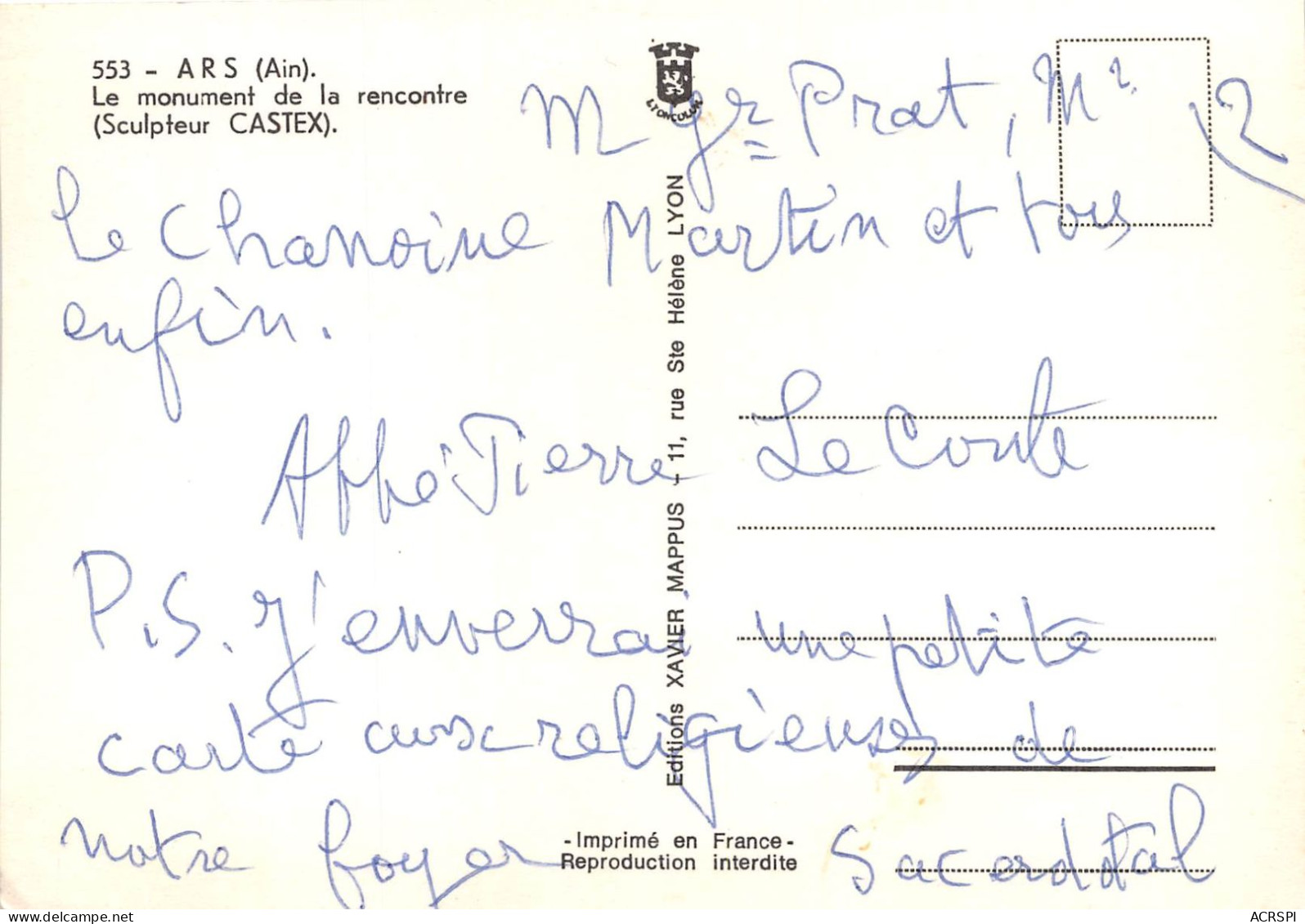 ARS Le Monument De La Rencontre 29(scan Recto-verso) MA2252 - Ars-sur-Formans