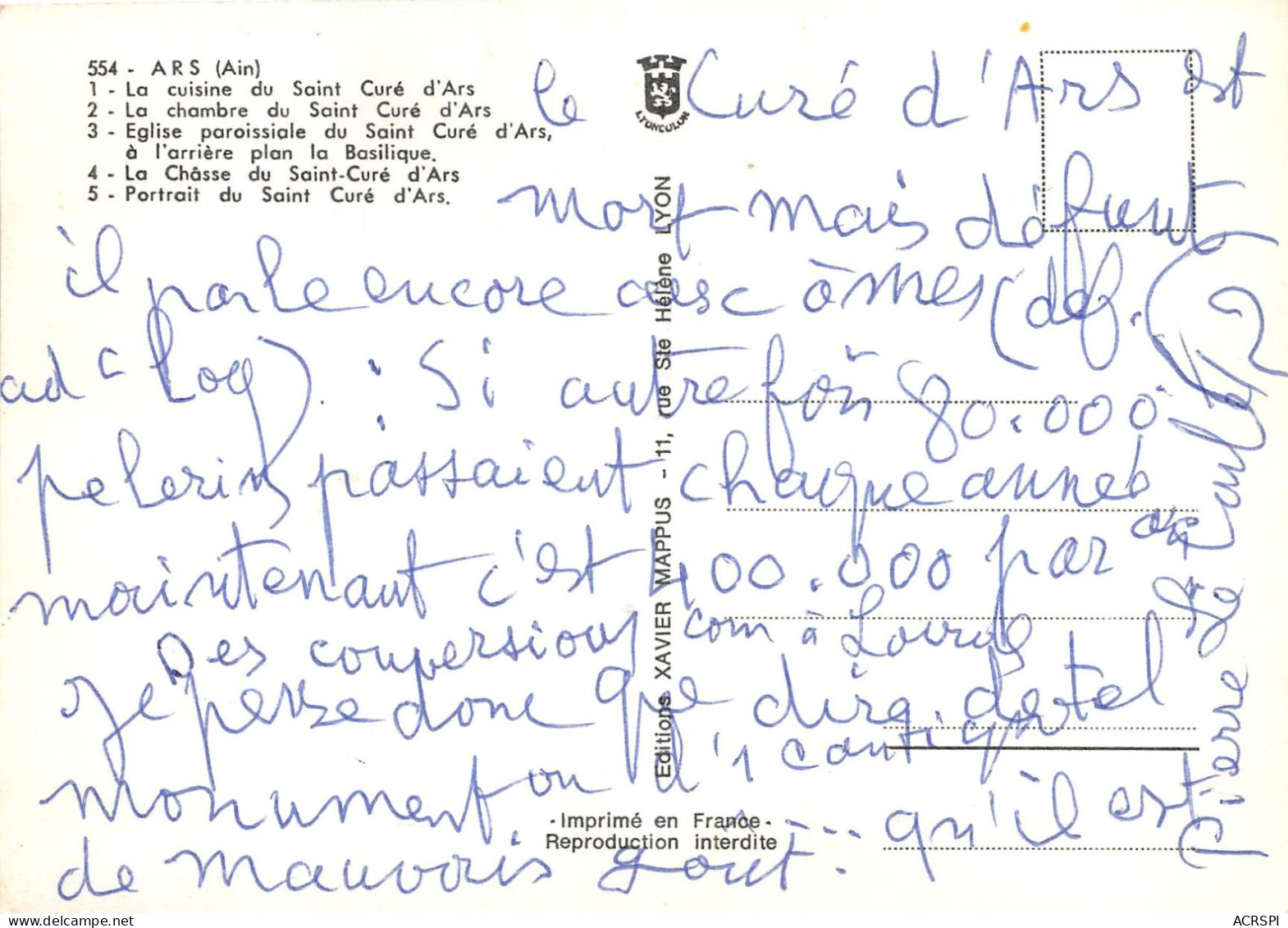 ARS La Cuisine Du Saint Cure D Ars 28(scan Recto-verso) MA2252 - Ars-sur-Formans