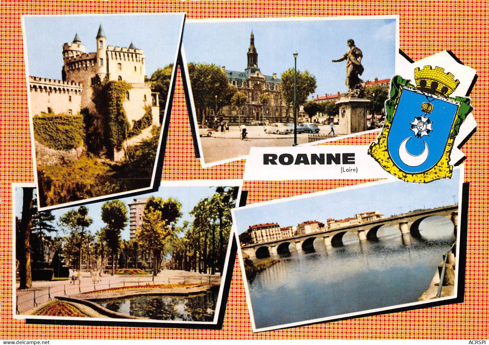 ROANNE Chateau De La Roche Place De L Hotel De Ville Le Pont Du Coteau Les Promenades 1(scan Recto-verso) MA2249 - Roanne