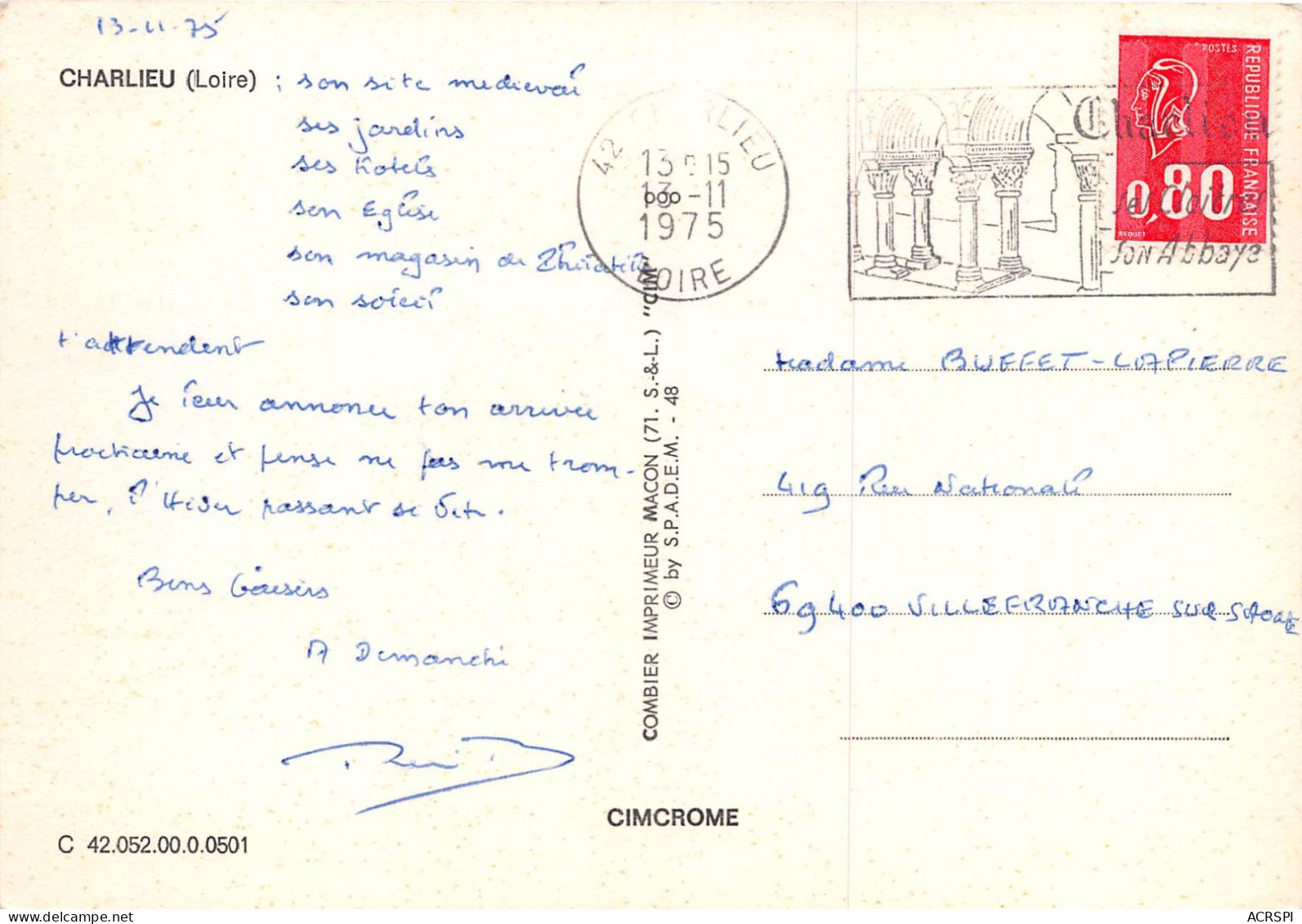 CHARLIEU 11(scan Recto-verso) MA2248 - Charlieu