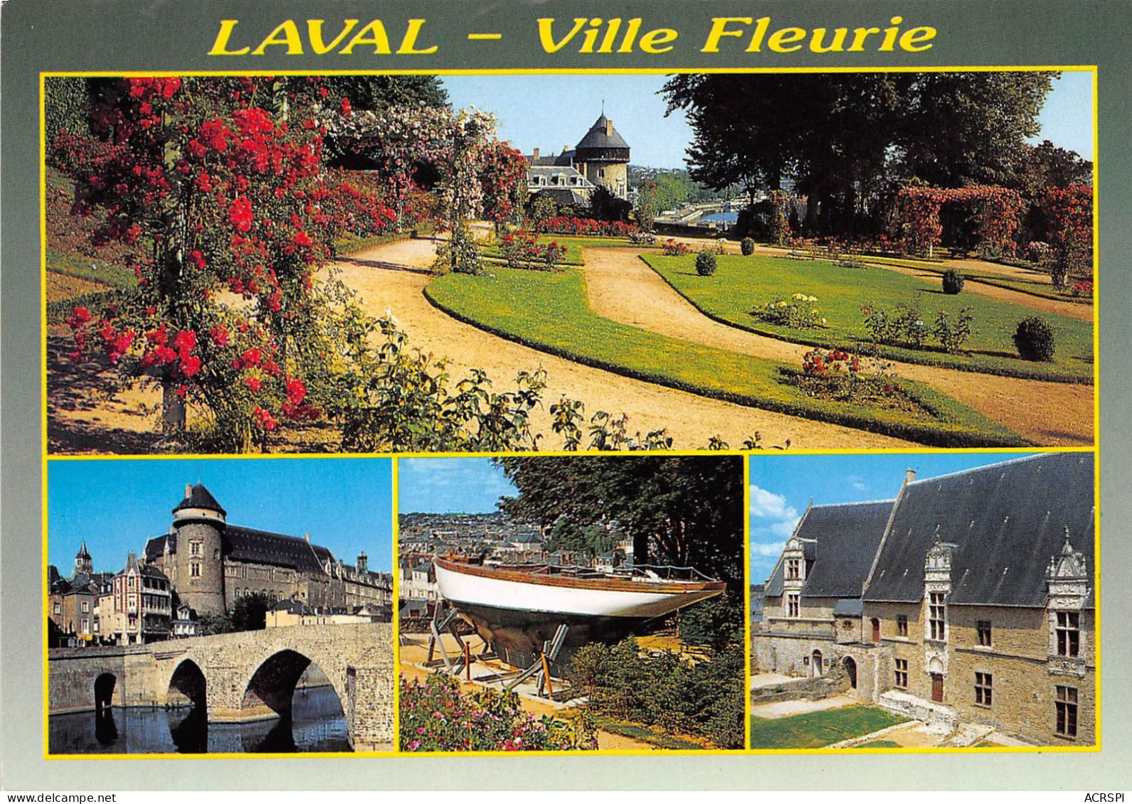 LAVAL Les Jardins De La Perrine Le Vieux Pont Et Le Chateau 16(scan Recto-verso) MA2247 - Laval