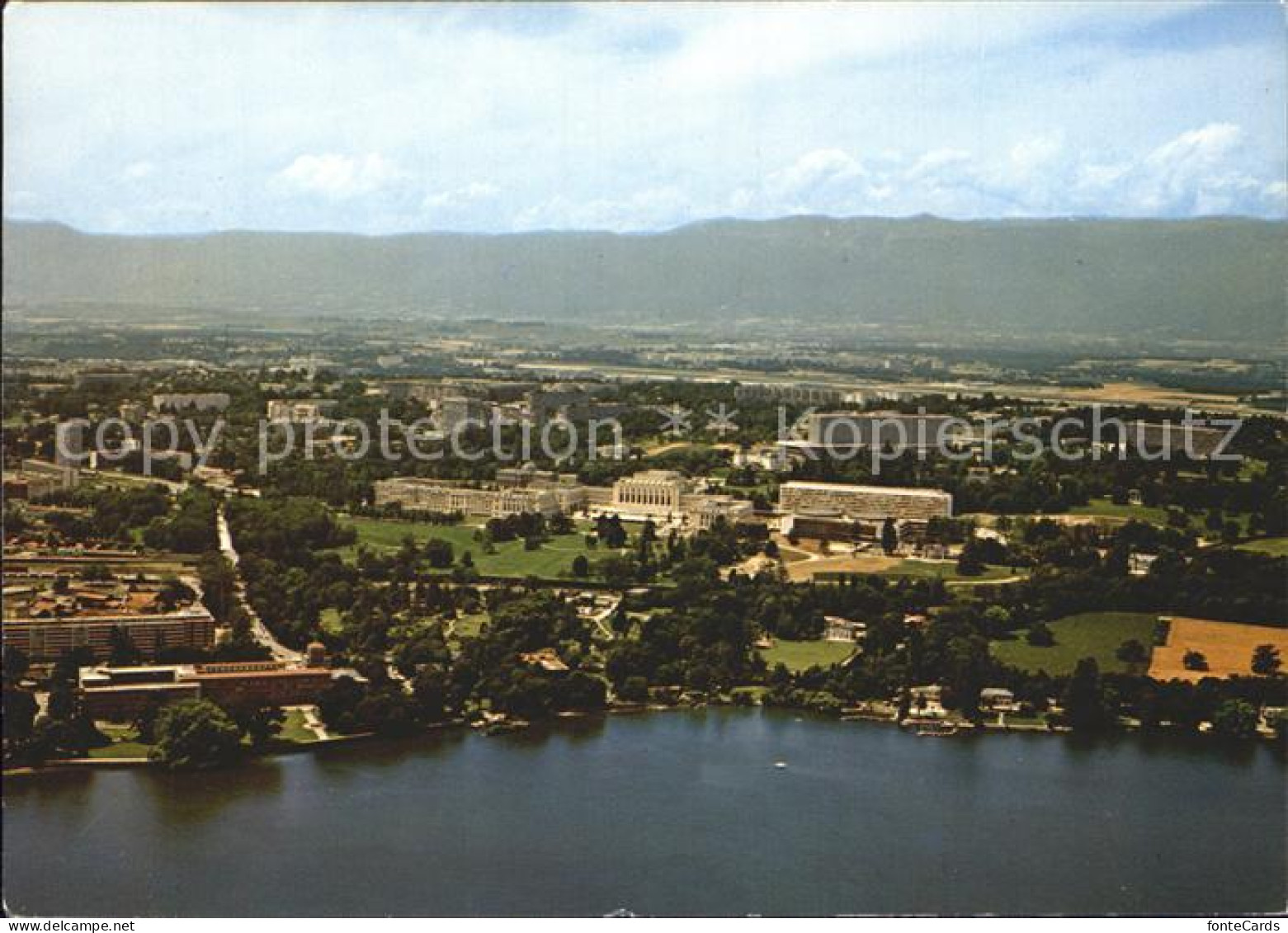 12261988 Geneve GE Palais Des Nations Lac Vue Aerienne Geneve - Sonstige & Ohne Zuordnung