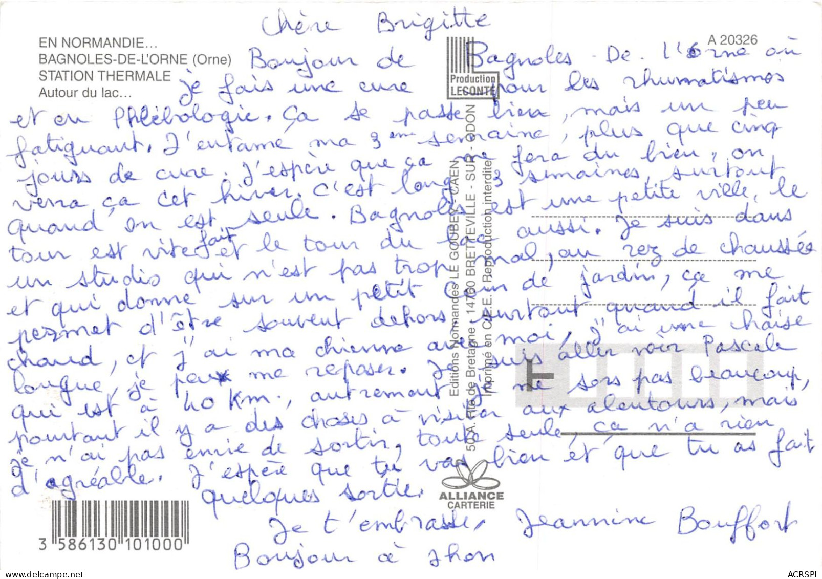 BAGNOLES DE L ORNE STATION THERMALE AUTOUR DU LAC 4(scan Recto-verso) MA2246 - Bagnoles De L'Orne
