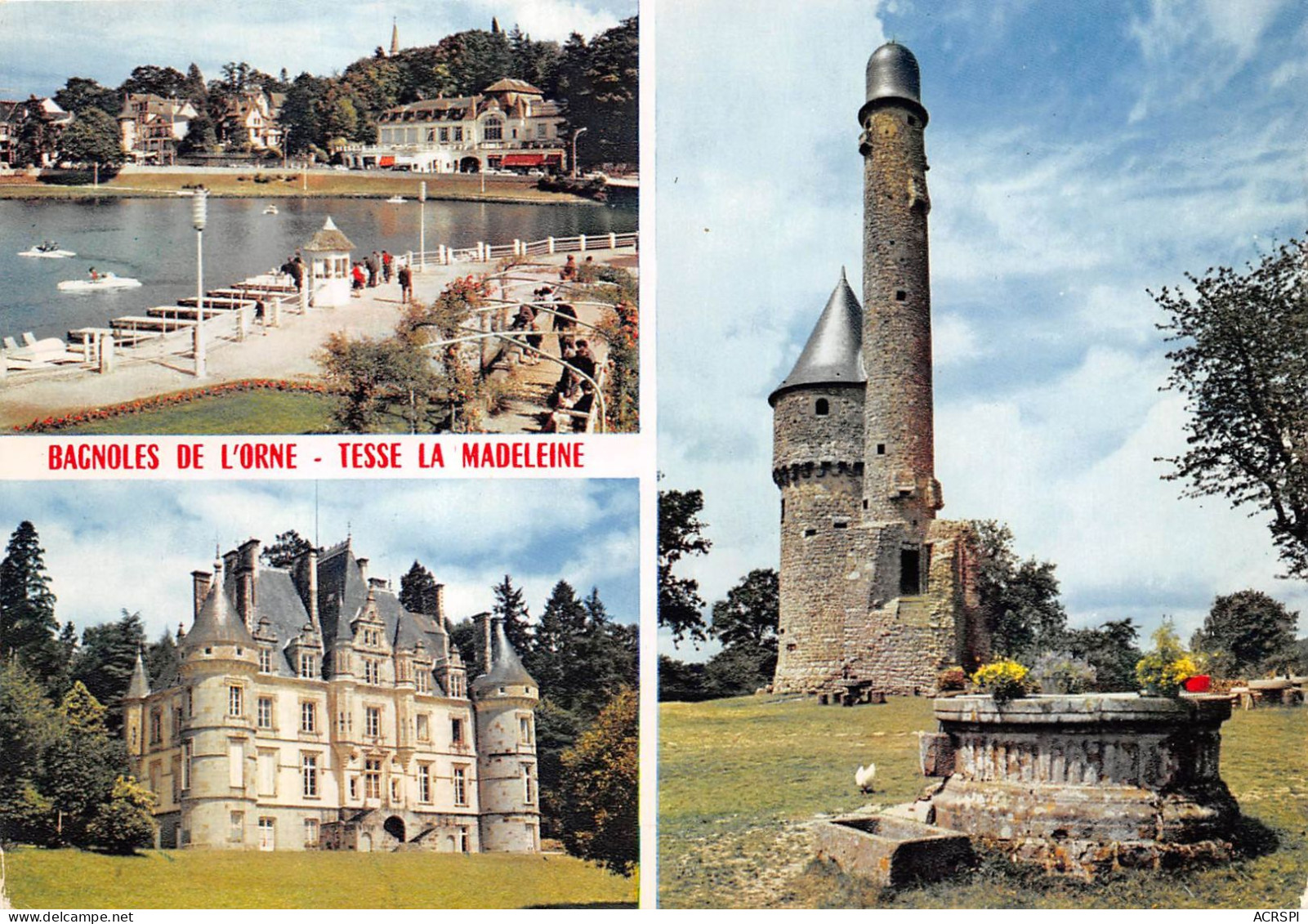 BAGNOLES DE L ORNE TESSE LA  MADELEINE Casino Des Thermes Le Lac Et Les Pedalos 9(scan Recto-verso) MA2244 - Bagnoles De L'Orne