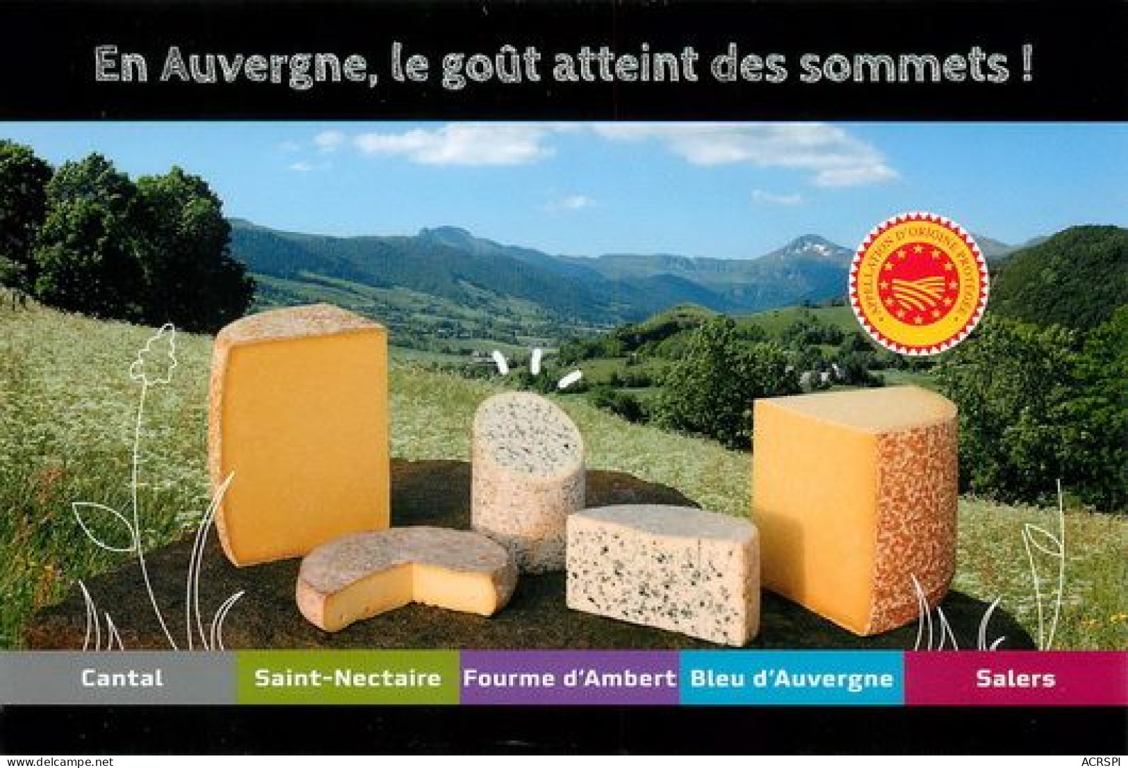 AUVERGNE  Cantal Saint Nectaire Fourme D'ambert Bleu Salers FROMAGES   28   (scan Recto-verso)MA2242Bis - Saint Nectaire