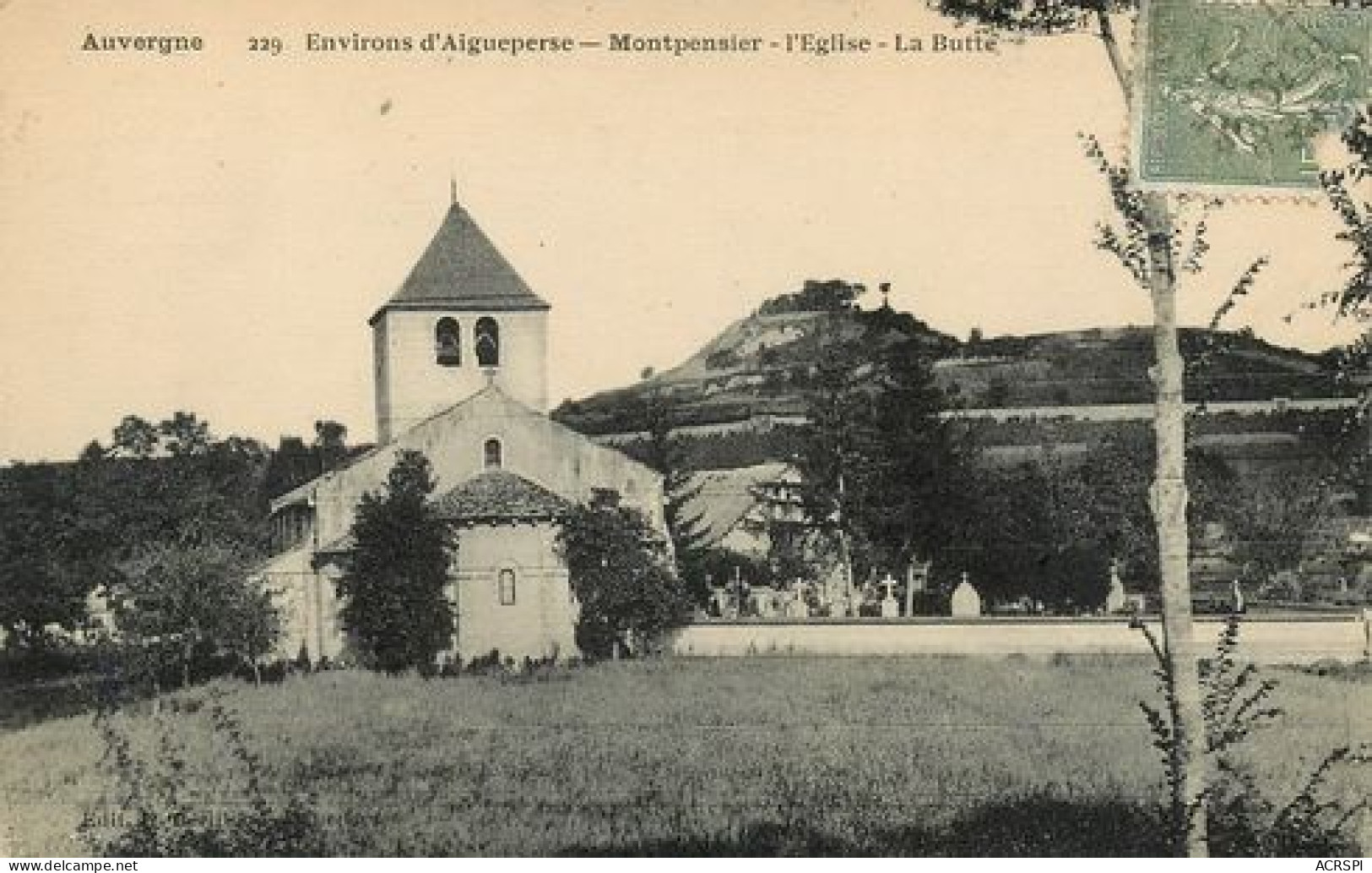 AIGUEPERSE MONTPENSIER L'église Et La Butte  6  (scan Recto-verso)MA2242Bis - Aigueperse