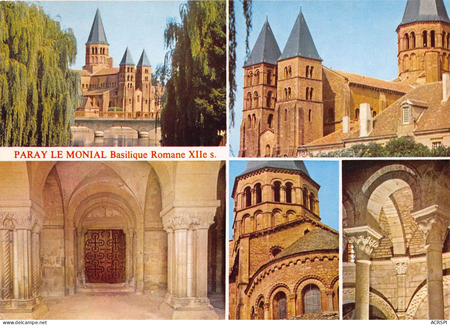 PARAY LE MONIAL La Basilique Du Sacre Coeur Deux Chapiteaux Du Deambulatoire Le Narthex 10(scan Recto-verso) MA2242 - Paray Le Monial