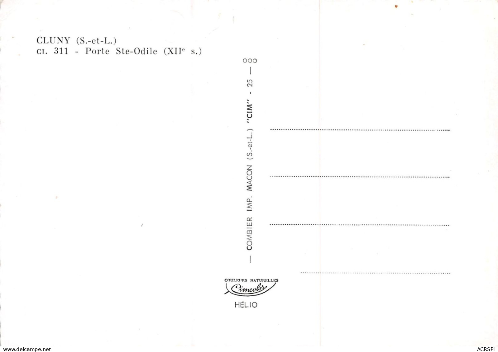 CLUNY Porte Ste Odile 27(scan Recto-verso) MA2240 - Cluny