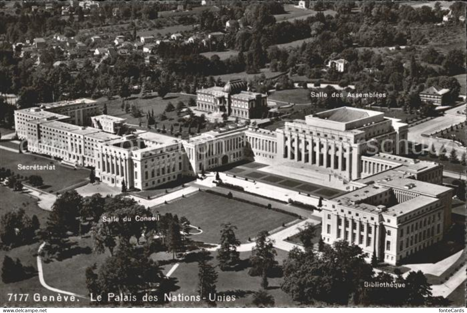 12261413 Geneve GE Fliegeraufnahme Le Palais Des Nations-Unies Geneve - Sonstige & Ohne Zuordnung