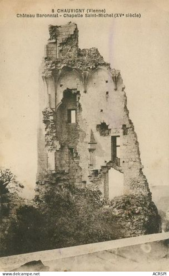 CHAUVIGNY  Chateau Baronnial Chapelle Saint Michel  38  (scan Recto-verso)MA2268bIS - Chauvigny