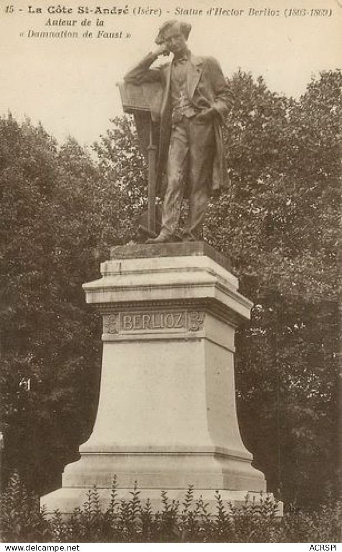 LA COTE SAINT ANDRE Statue D'HECTOR BERLIOZ  26   (scan Recto-verso)MA2268bIS - La Côte-Saint-André