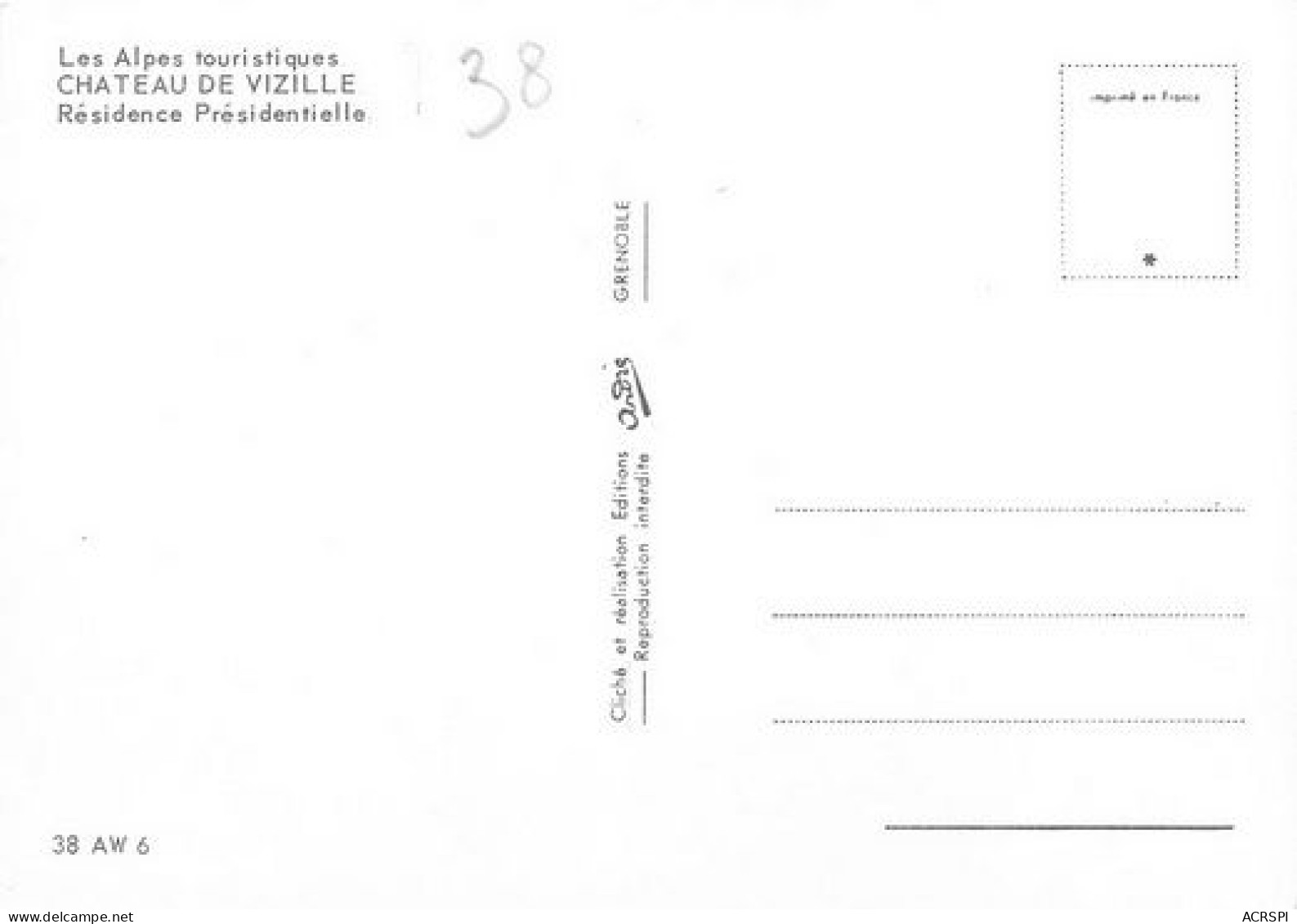 VIZILLE Le Chateau  43  (scan Recto-verso)MA2267Bis - Vizille