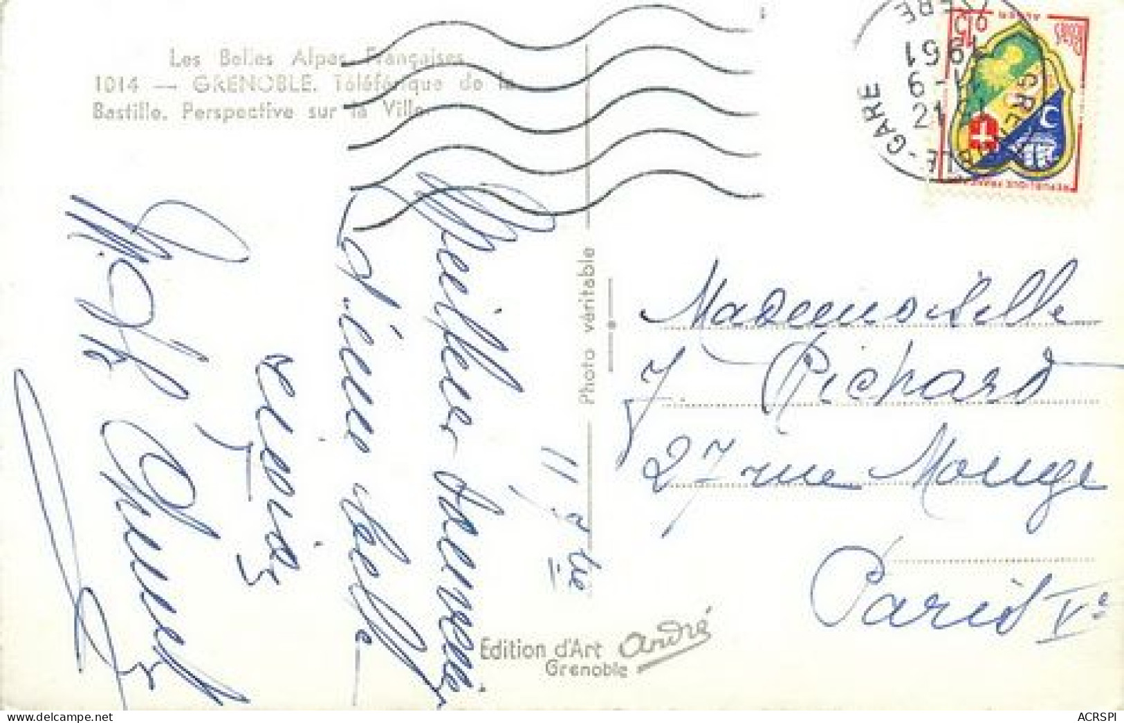 GRENOBLE Telepherique De La Bastille   11   (scan Recto-verso)MA2267Bis - Grenoble