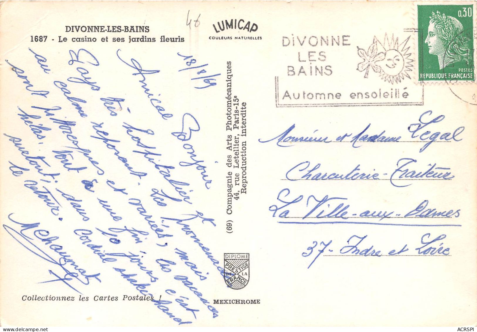 DIVONNE LES BAINS Le Casino Et Ses Jardins Fleuris 20(scan Recto-verso) MA2264 - Divonne Les Bains