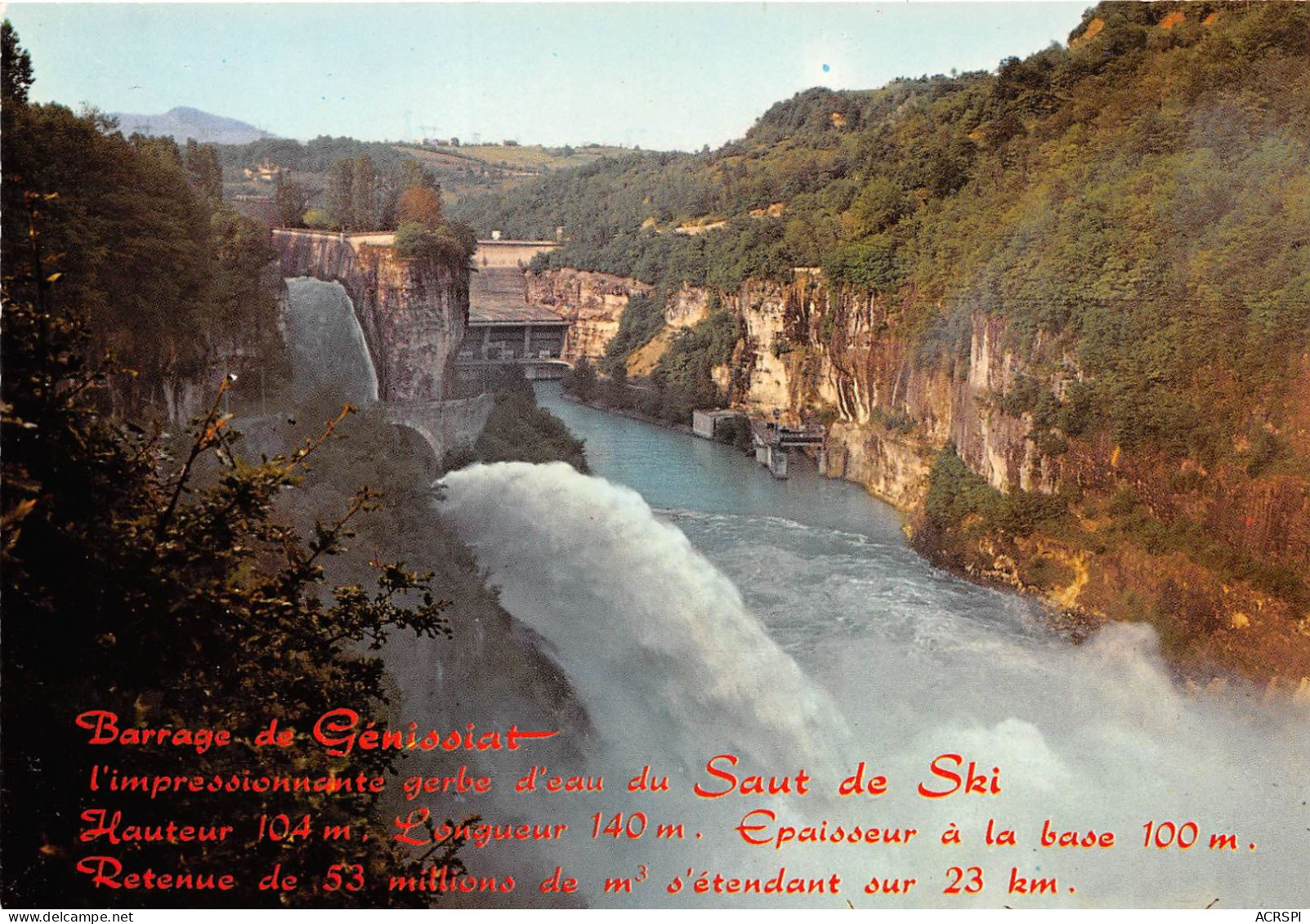 LE BARRAGE DE GENISSIAT Sur Le Rhone 25(scan Recto-verso) MA2262 - Génissiat