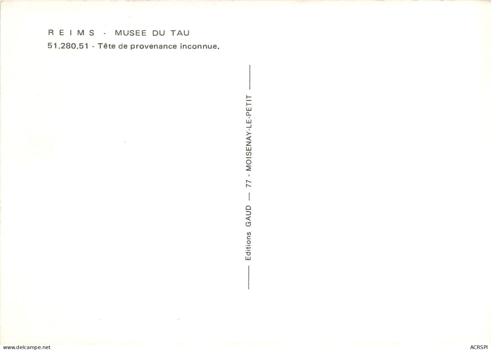 REIMS Musee Du Tau Tete De Provenance Inconnue 22(scan Recto-verso) MA2260 - Reims
