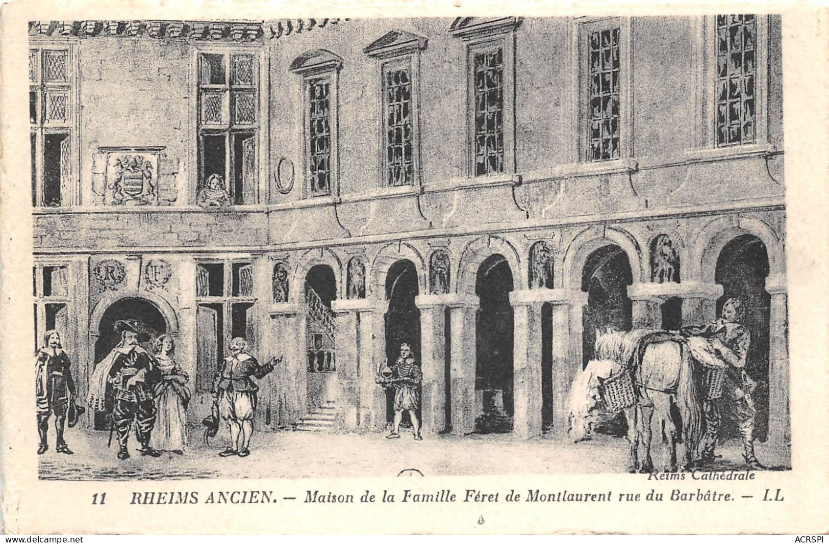 RhEIMS ANCIEN Maison De La Famille Feret De Montlaurent Rue Du Barbatre 15(scan Recto-verso) MA2260 - Reims