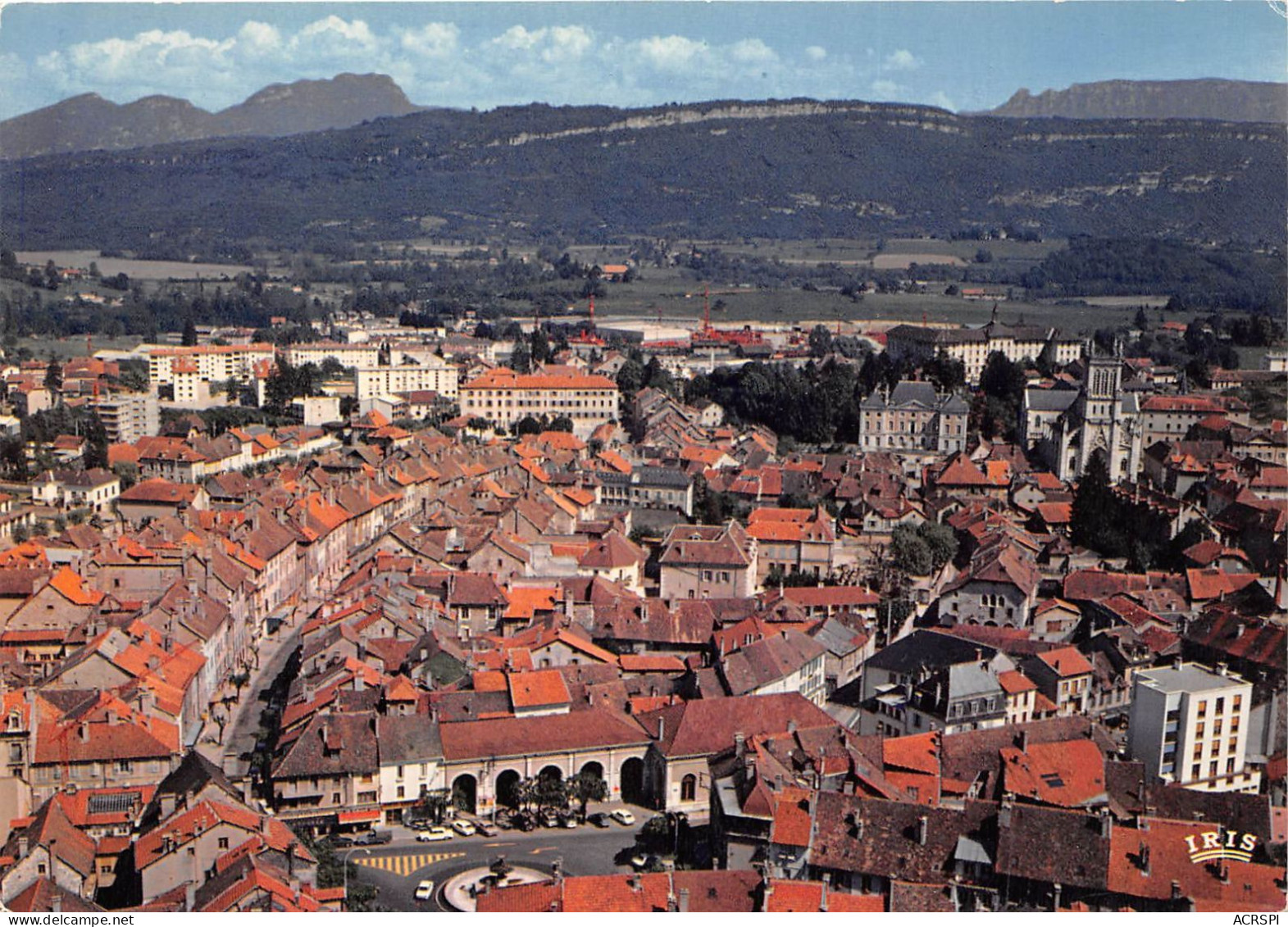 BELLEY Vue Aerienne Sur La Ville Au Fond La Dent Du Chat 28(scan Recto-verso) MA2259 - Belley