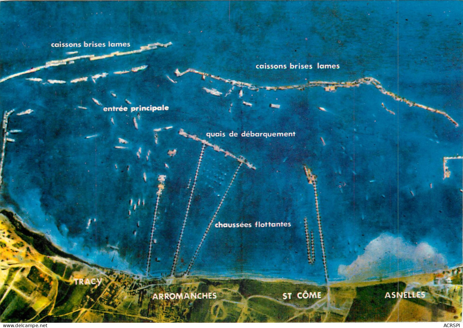 ARROMANCHES Le Port Artificiel Vu A La Verticale 25(scan Recto-verso) MB2379 - Arromanches