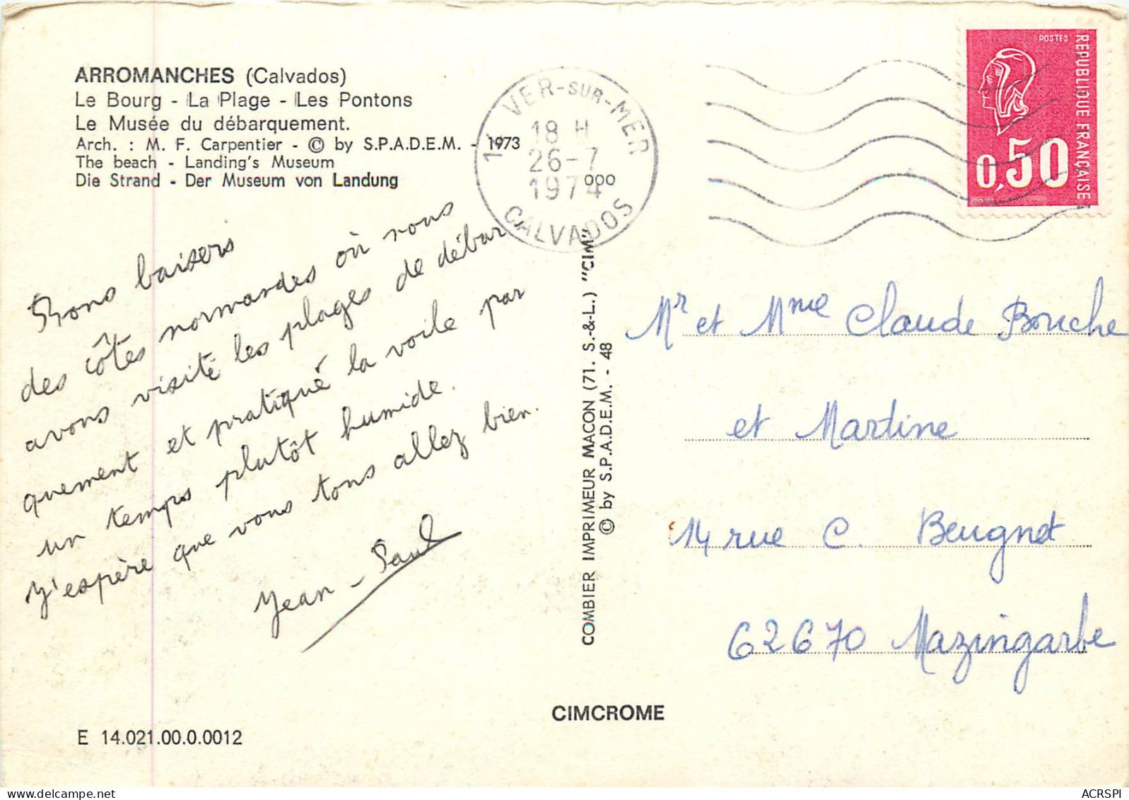 ARROMANCHES Le Bourg La Palge Les Pontons Le Musee Du Debarquement 21(scan Recto-verso) MB2380 - Arromanches
