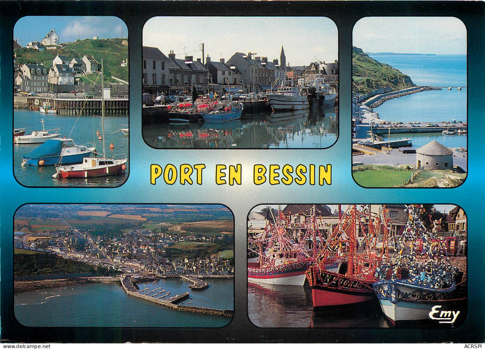 PORT EN BESSIN L Entree Du Port Et Ls Falaises Les Chalutiers A Quai 23(scan Recto-verso) MB2382 - Port-en-Bessin-Huppain