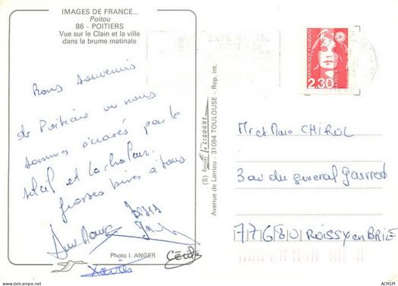 POITIERS  Vue Sur Le Clain  43 (scan Recto-verso)MA2272Bis - Poitiers