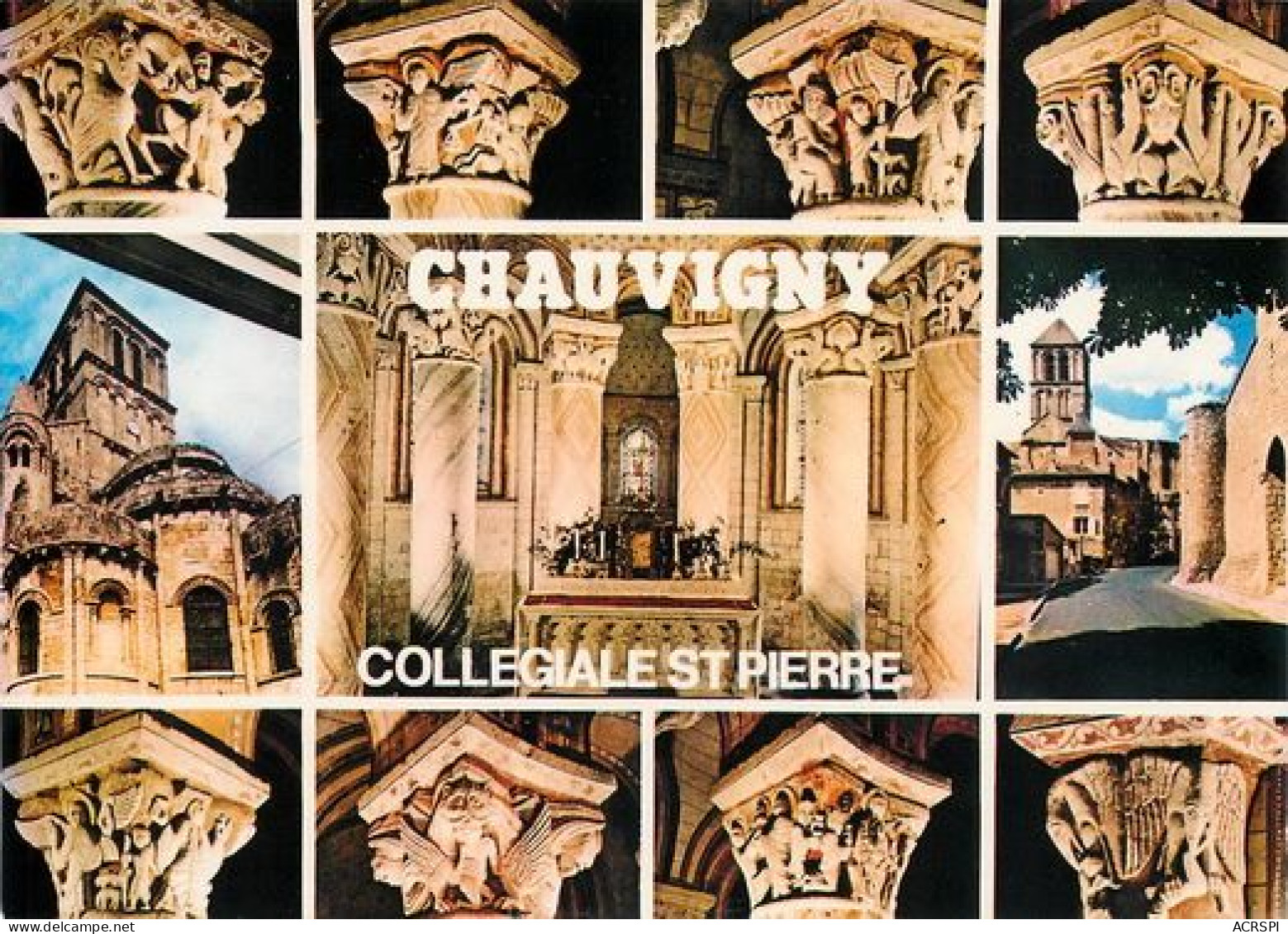 Chauvigny  COLLEGIALE SAINT Pierre Multivue 9   (scan Recto-verso)MA2272Bis - Chauvigny