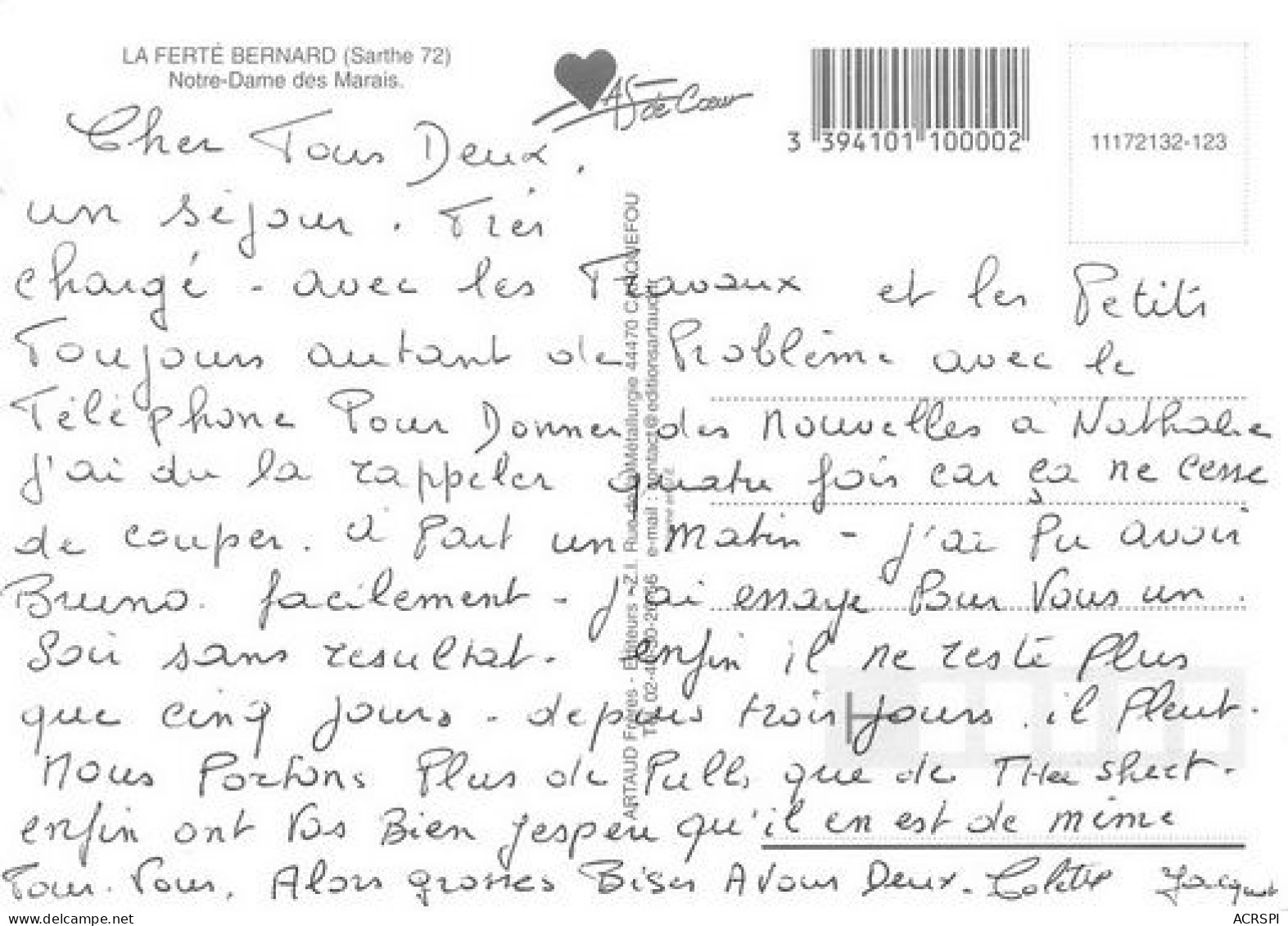 LA FERTE BERNARD Multivue  40   (scan Recto-verso)MA2271Ter - La Ferte Bernard