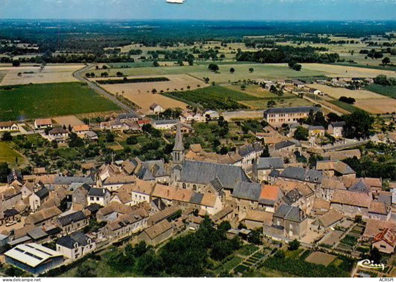 CHAPELLE D' ALIGNE Vue Générale Aerienne  33   (scan Recto-verso)MA2271Ter - Bonnetable