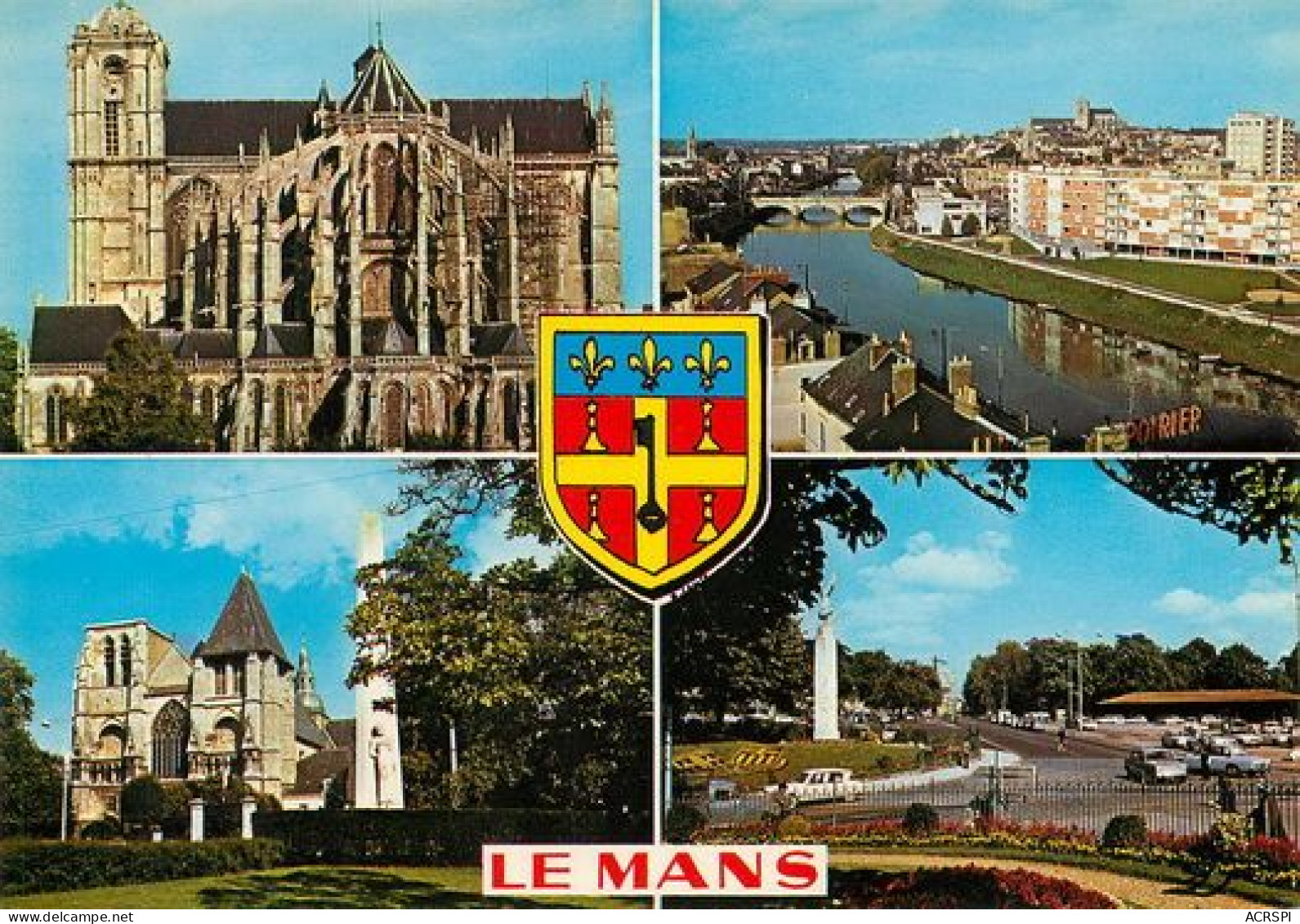 LE MANS   Multivue Cathedrale Eglise Nd De La Couture Place Des Jacobins   18  (scan Recto-verso)MA2271Bis - Le Mans