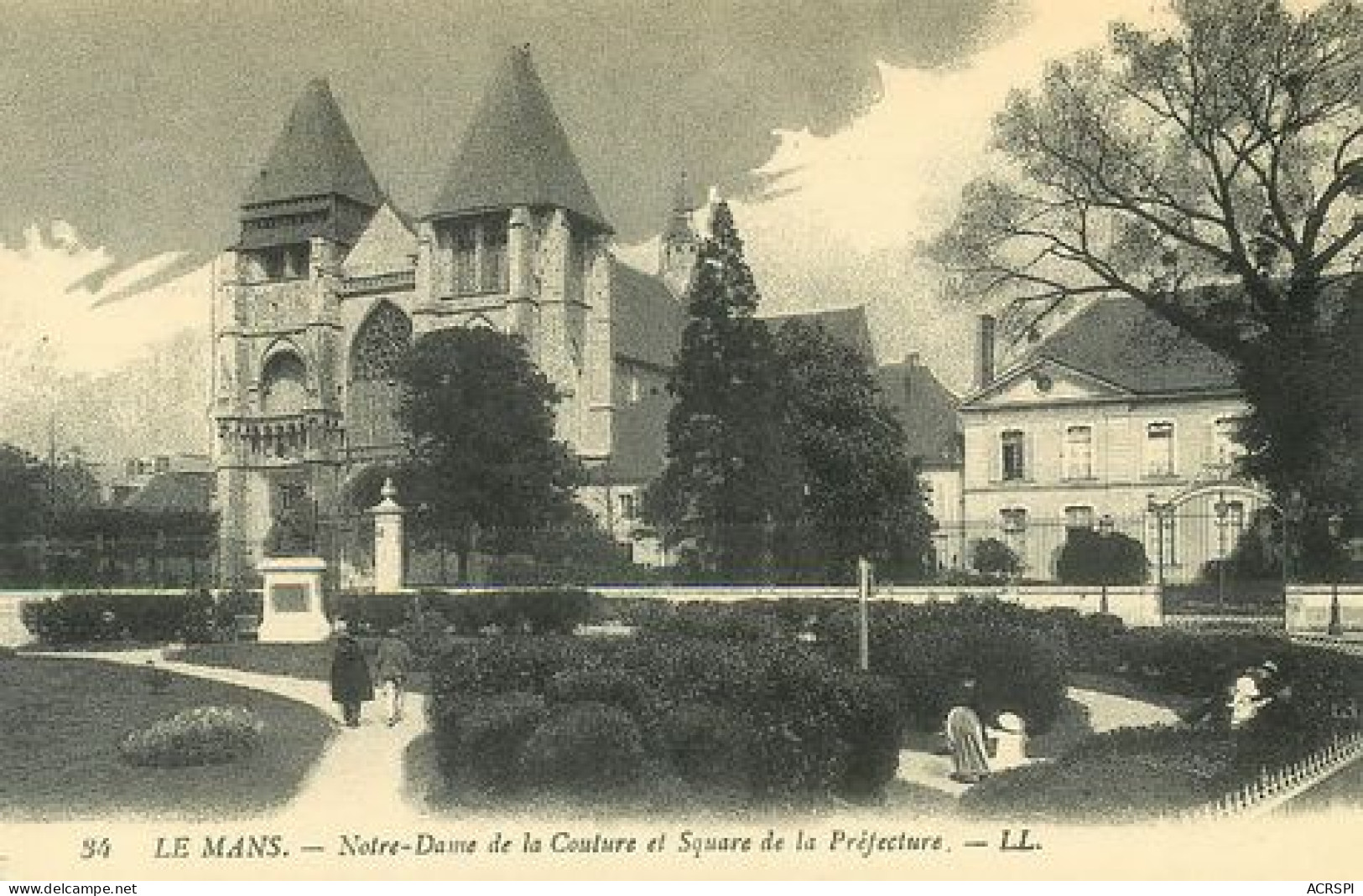 LE MANS  Notre Dame De La Couture Prefecture Et Square   3   (scan Recto-verso)MA2271Bis - Le Mans