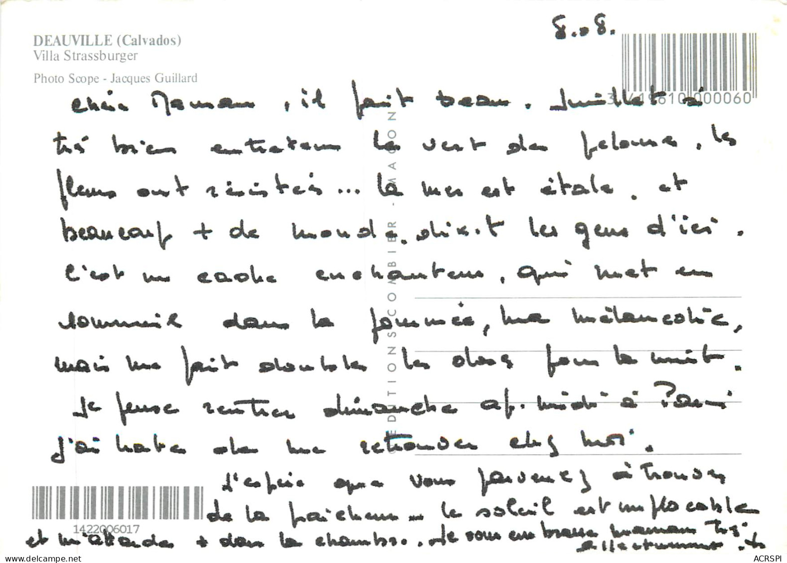 DEAUVILLE Villa Strassburger 3(scan Recto-verso) MB2386 - Deauville