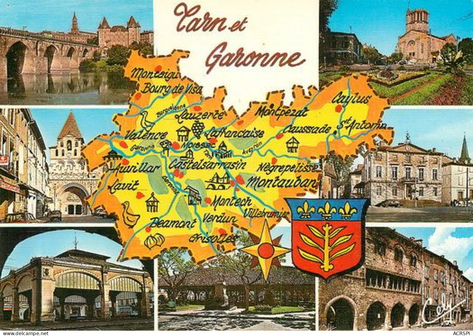 82 Carte MAP Du Département Du TARN Et GARONNE  38  (scan Recto-verso)MA2270Ter - Montauban