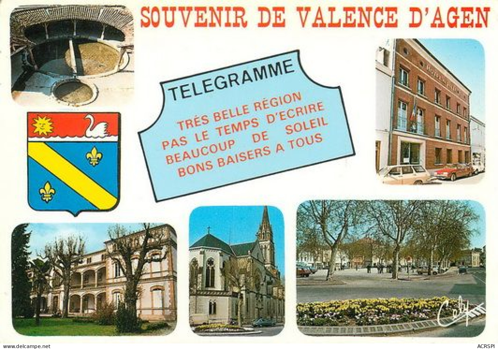 VALENCE D' AGEN Telegramme Souvenir 28  (scan Recto-verso)MA2270Ter - Valence