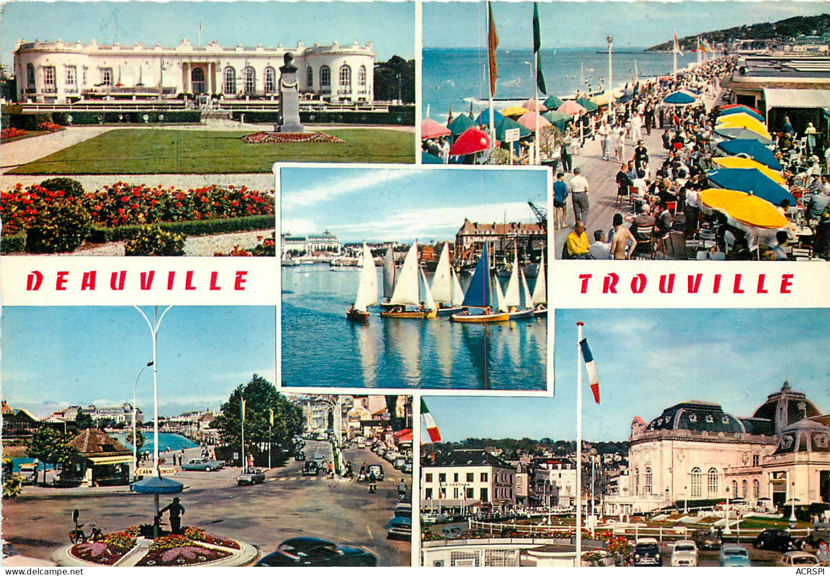 DEAUVILLE  TROUVILLE Le Casino De Deauville Les Planches Bassin Des Yachts La Touques 27(scan Recto-verso) MB2387 - Deauville