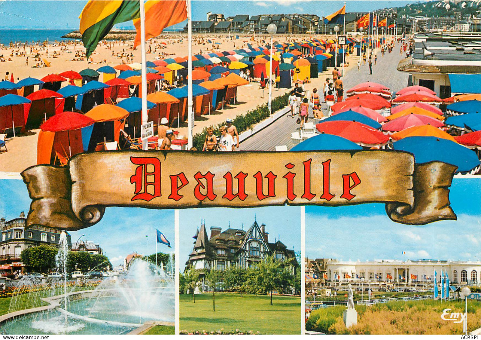 DEAUVILLE LES PLANCHES La Place Morny La Villa Strassburger Le Casino  19(scan Recto-verso) MB2387 - Deauville