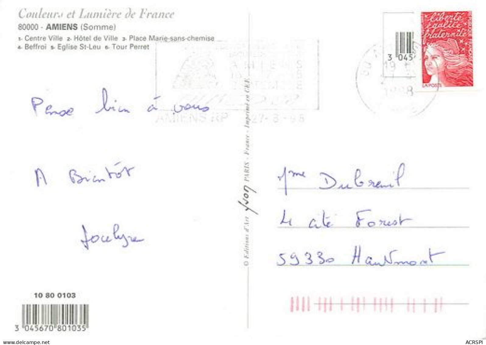 AMIENS  Les Monuments De La Ville  33   (scan Recto-verso)MA2269Bis - Amiens