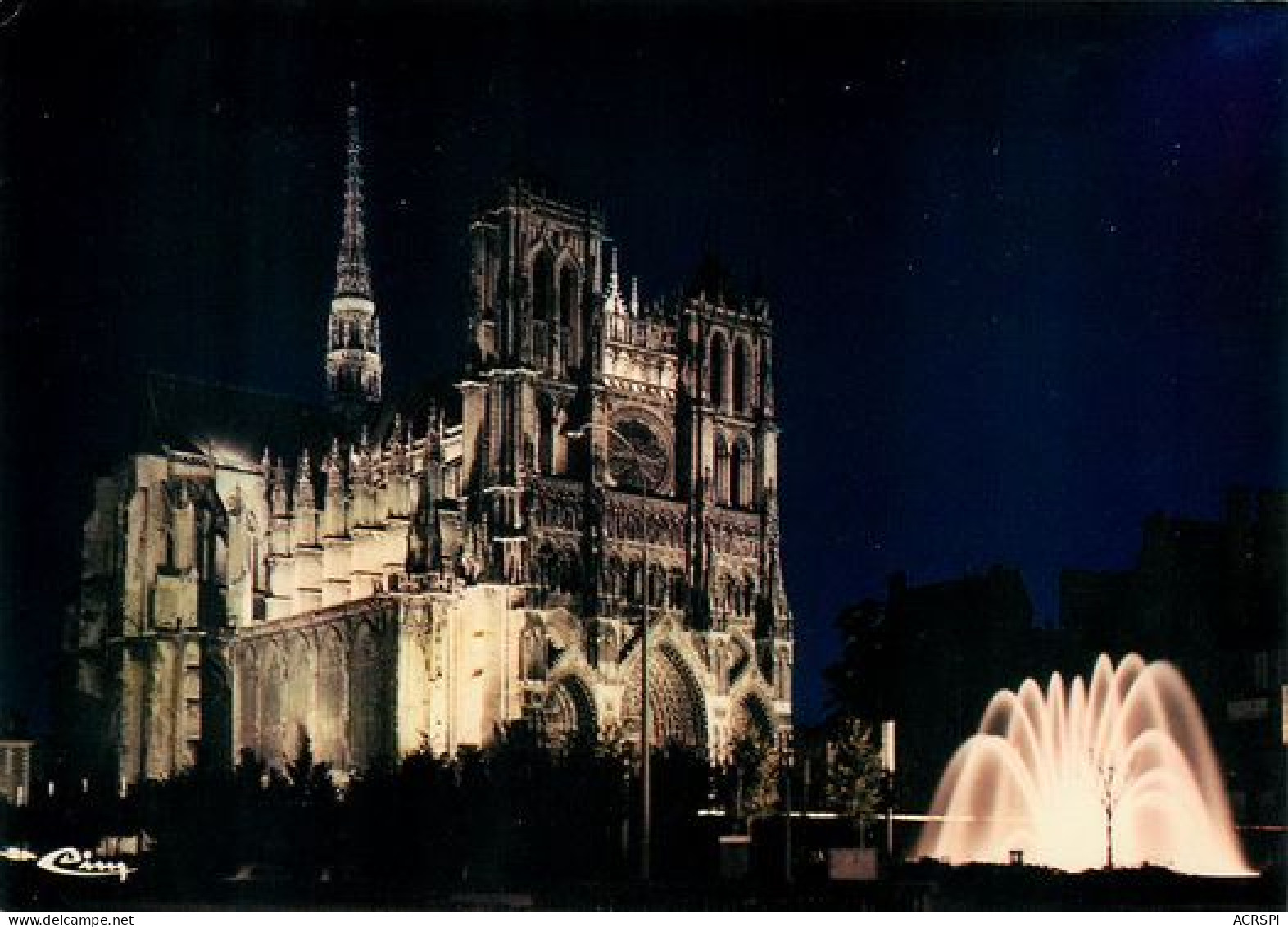 AMIENS La Cathedrale  La Nuit   2   (scan Recto-verso)MA2269Bis - Amiens