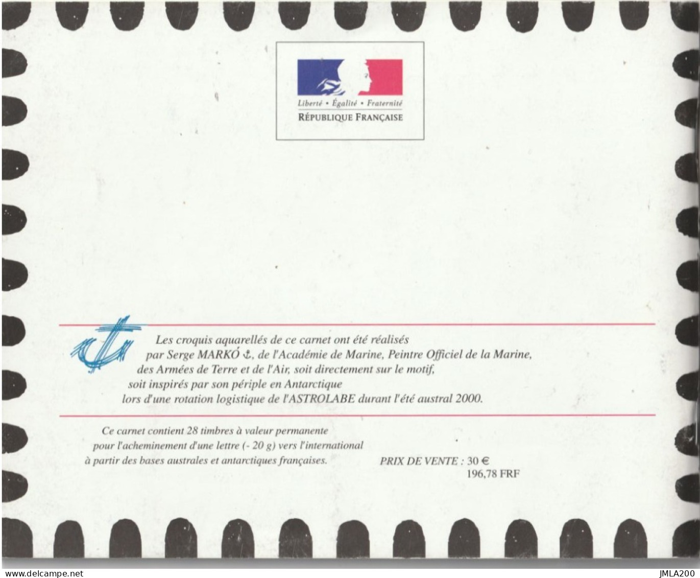 TAAF  2001 N° 308 - 321 Carnet De Voyage Terre ADELIE Neuf ** - Booklets