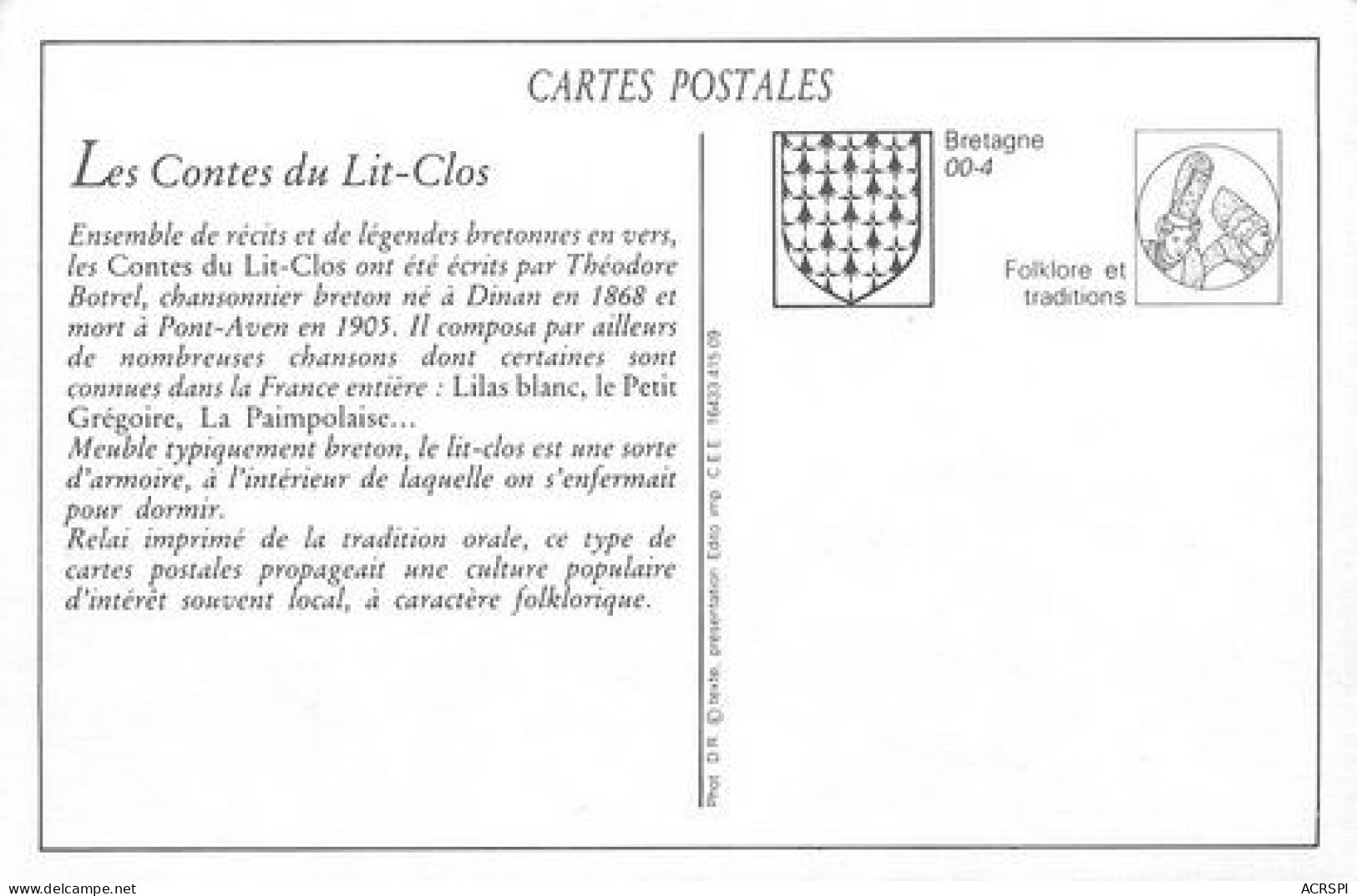 22 DINAN Pont Aven PAIMPOLAISE  Théodore BOTREL Comtes Du Lit Clos   47  (scan Recto-verso)MA2268Ter - Dinan