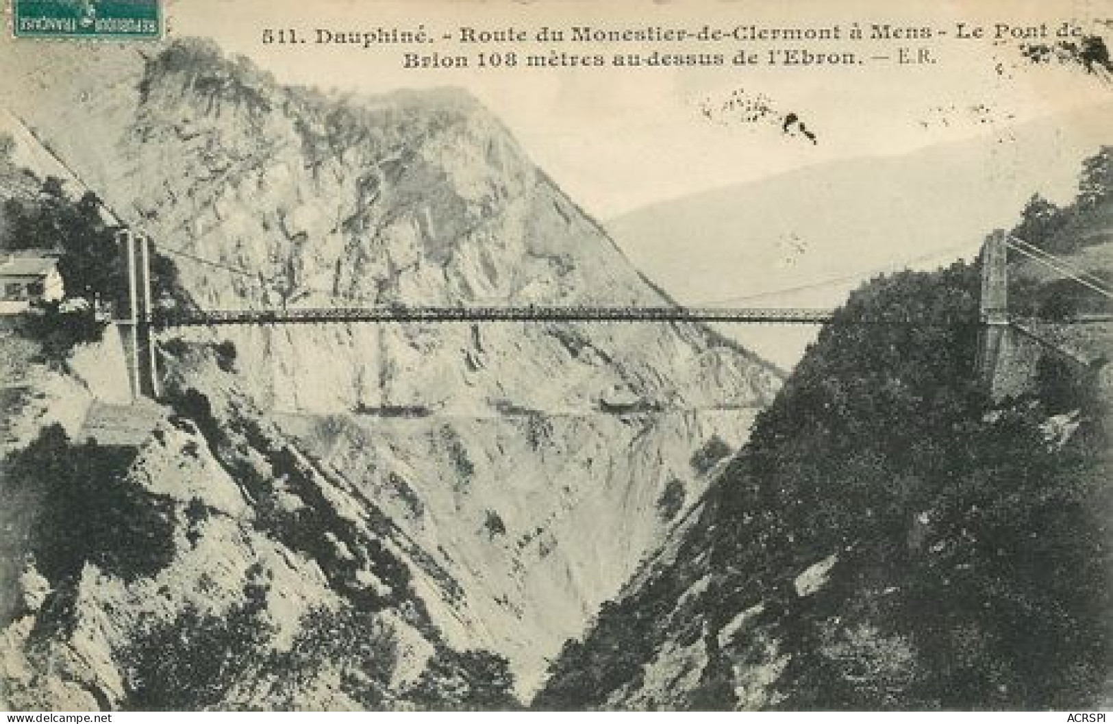 Pont De BRION Route Du Monestier De Clermont à MENS   9  (scan Recto-verso)MA2268Ter - Mens