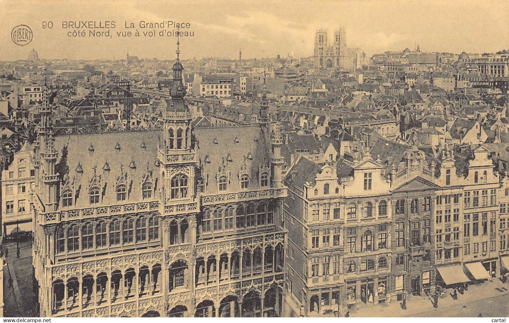 BRUXELLES - La Grand'Place Côté Nord, Vue à Vol D'oiseau - Squares