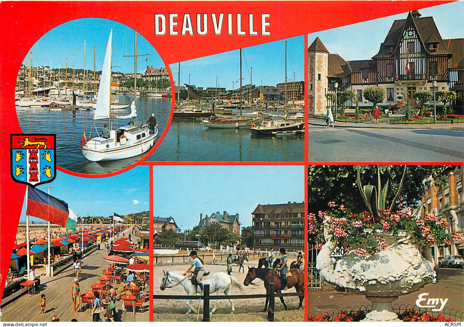 DEAUVILLE Port Port Deauville L Hotel De Ville Et De Tourisme Le Manege 14(scan Recto-verso) MB2389 - Deauville