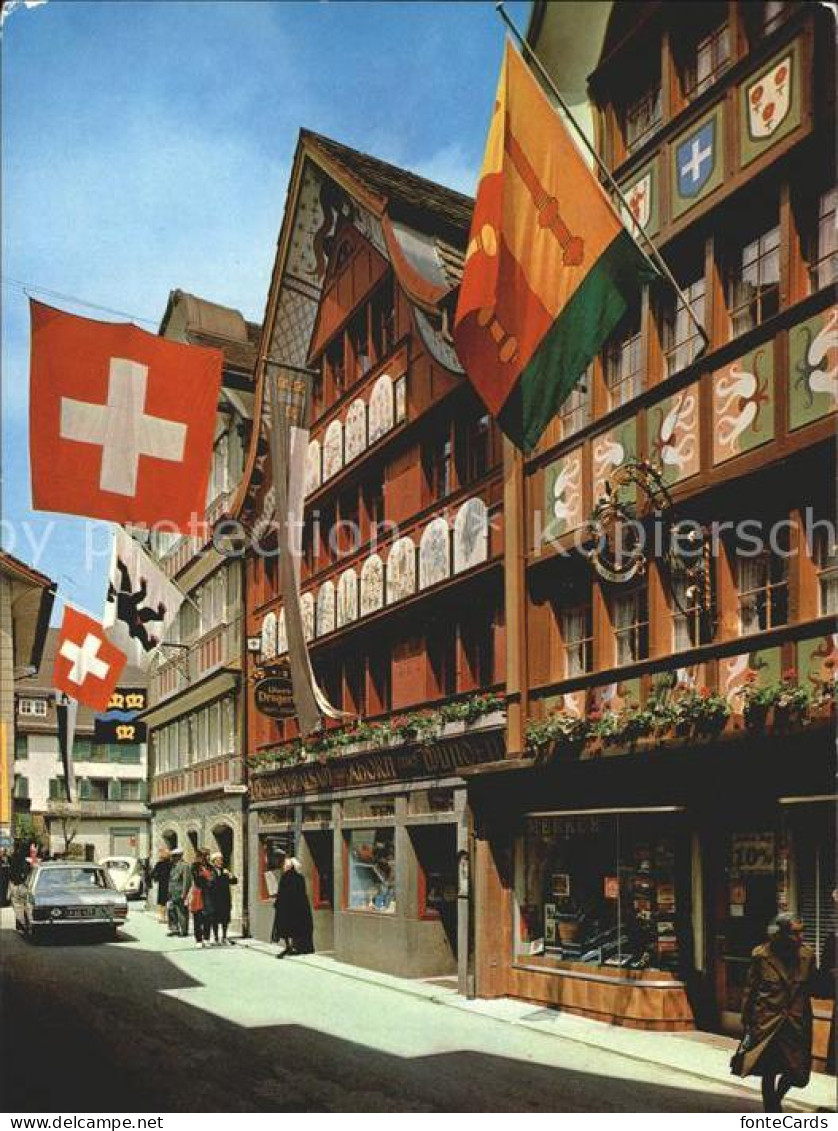 12257608 Appenzell IR Hauptgasse Ladengeschaeft Flaggen Appenzell - Altri & Non Classificati