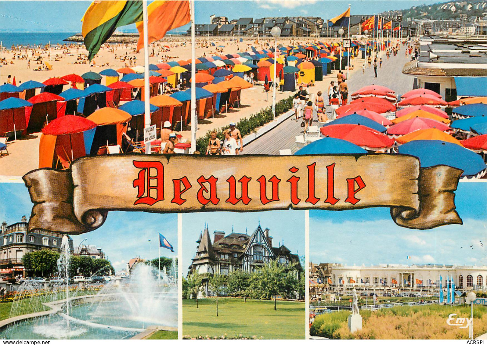 DEAUVILLE Les Planches La Place Morny La Villa Strassburger Le Casino 7(scan Recto-verso) MB2389 - Deauville